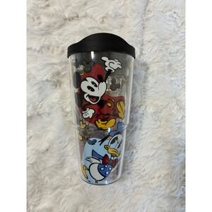 Disney Mickey Minnie Donald Daisy Pluto Goofy Tervis Insulated Tumbler 24oz Lid